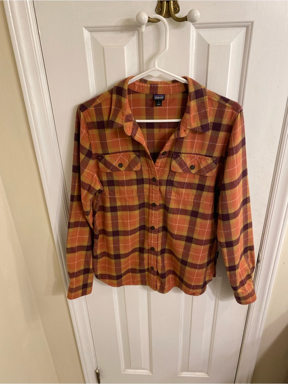PATAGONIA ORGANIC COTTON PERFECT FALL PLAID FLANNEL SHIRT COZY SOFT SIZE SMALL - Picture 6 of 14